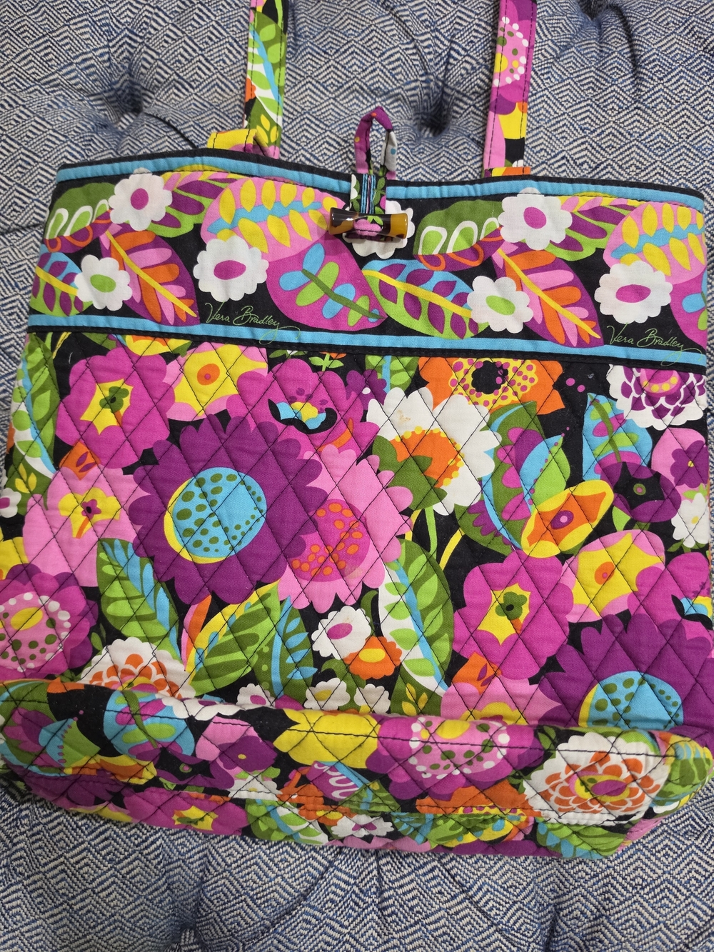 Vera Bradley Floral Quilted Tote Bag - Pink Multicolor
